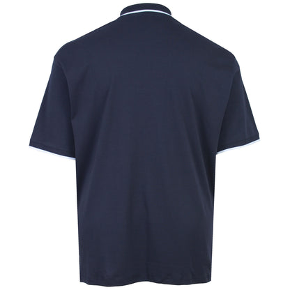 Kam Jeans Plus Size Smart Mini Geo Print Polo Navy