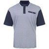 Kam Jeans Plus Size Smart Mini Geo Print Polo Navy