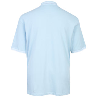 Kam Jeans Plus Size Textured Zip Up Polo Skyway