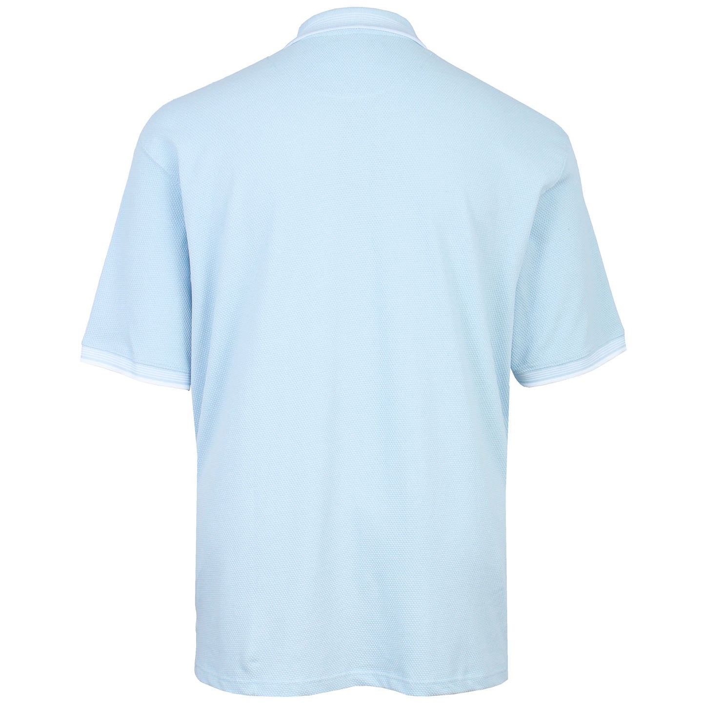 Kam Jeans Plus Size Textured Zip Up Polo Skyway