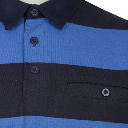 Kam Jeans Plus Size Striped Ruby Polo Navy/Blue