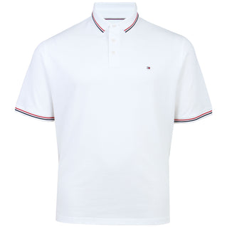 Tommy Hilfiger Plus Size Tipped Slim Fit Polo White