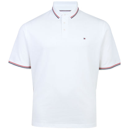 Tommy Hilfiger Plus Size Tipped Slim Fit Polo White