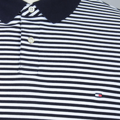 Tommy Hilfiger Plus Size 1985 Striped Polo Desert Sky/White