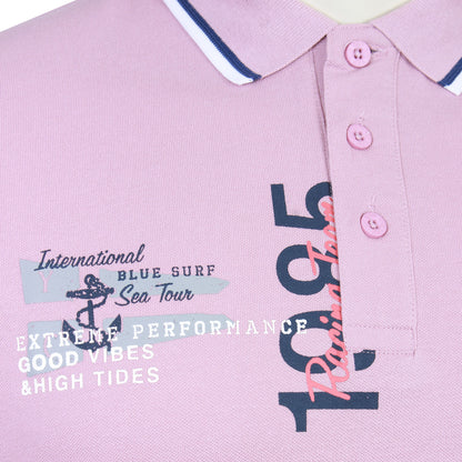 Kam Jeans Plus Size 1985 Racing Team Polo Mauve Shadows
