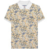 Lambretta Plus Size Paisley Brand Polo White/Navy