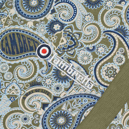 Lambretta Plus Size Paisley Brand Polo Khaki/Navy