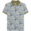Lambretta Plus Size Paisley Brand Polo Khaki/Navy