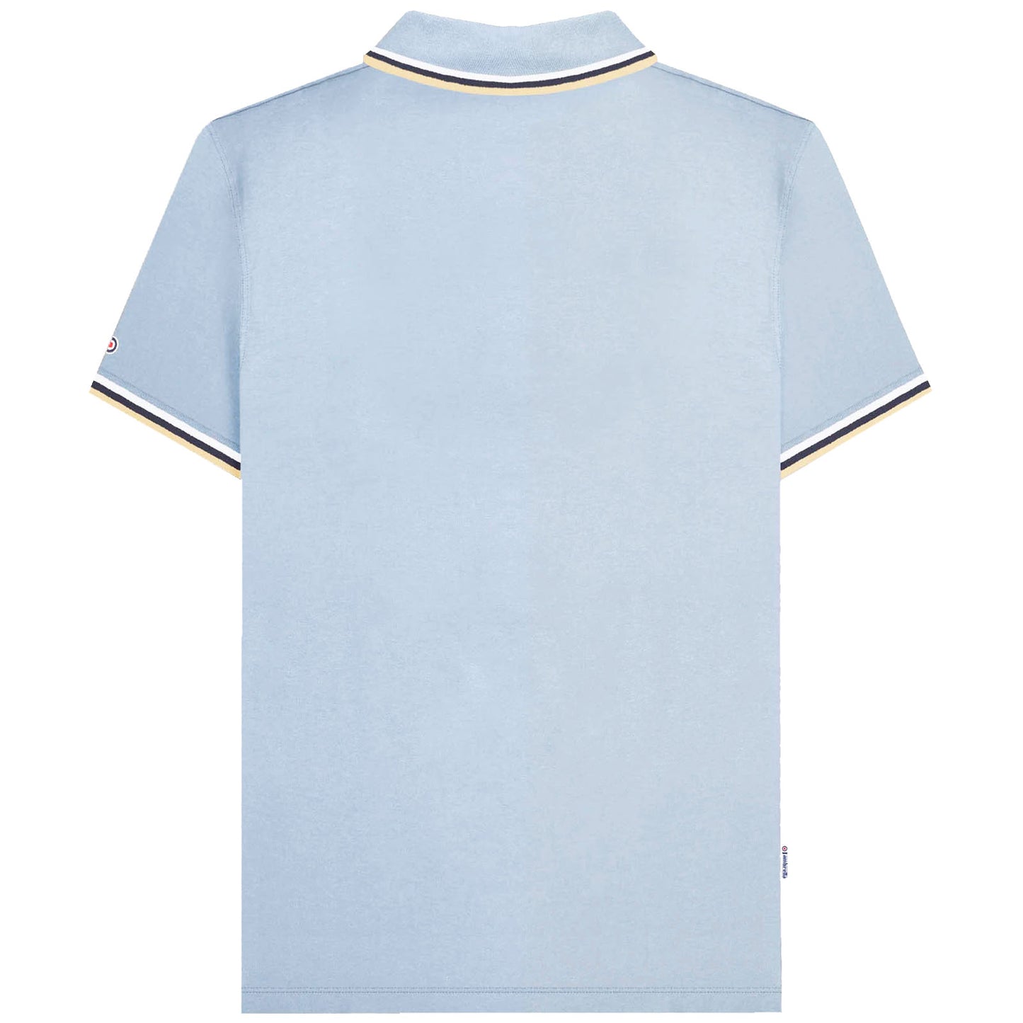 Lambretta Plus Size Triple Tipped Polo Dusky Blue