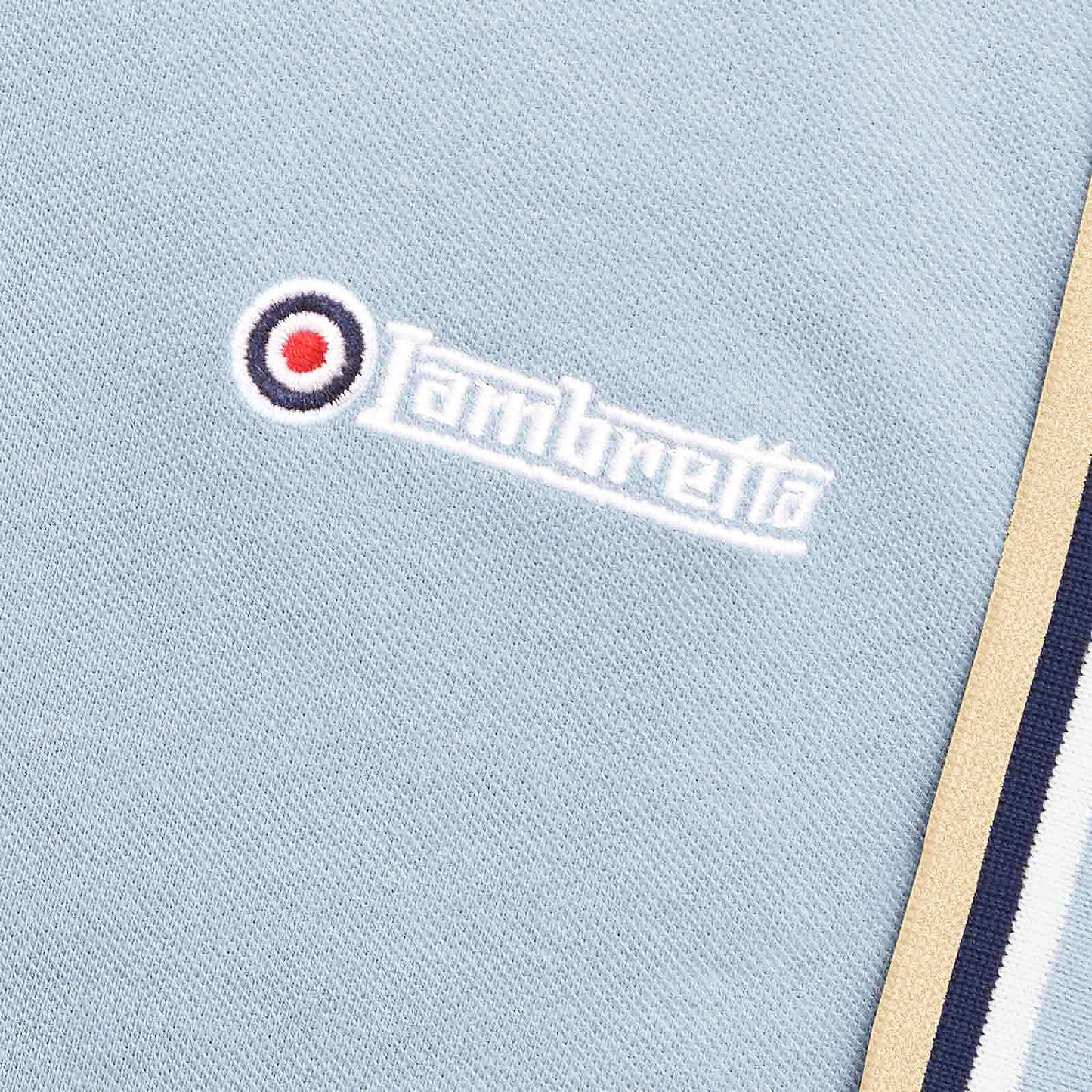 Lambretta Plus Size Triple Tipped Polo Dusky Blue