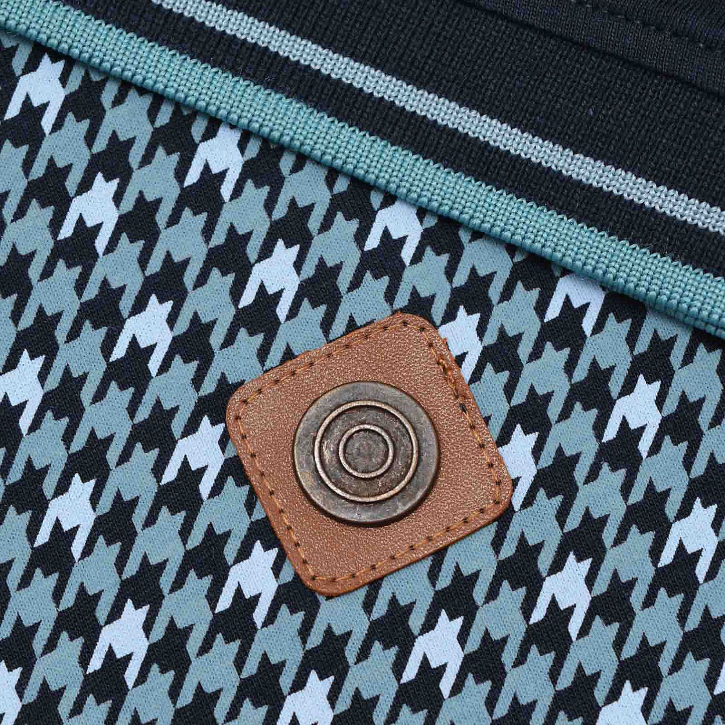 Lambretta Plus Size Houndstooth Polo Navy