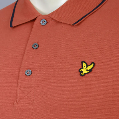Lyle & Scott Plus Size Tipped Polo Shirt Brick