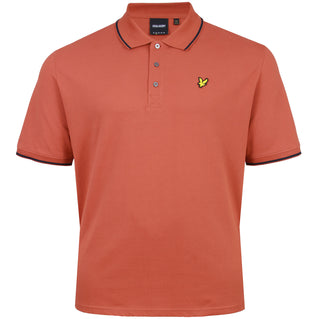 Lyle & Scott Plus Size Tipped Polo Shirt Brick