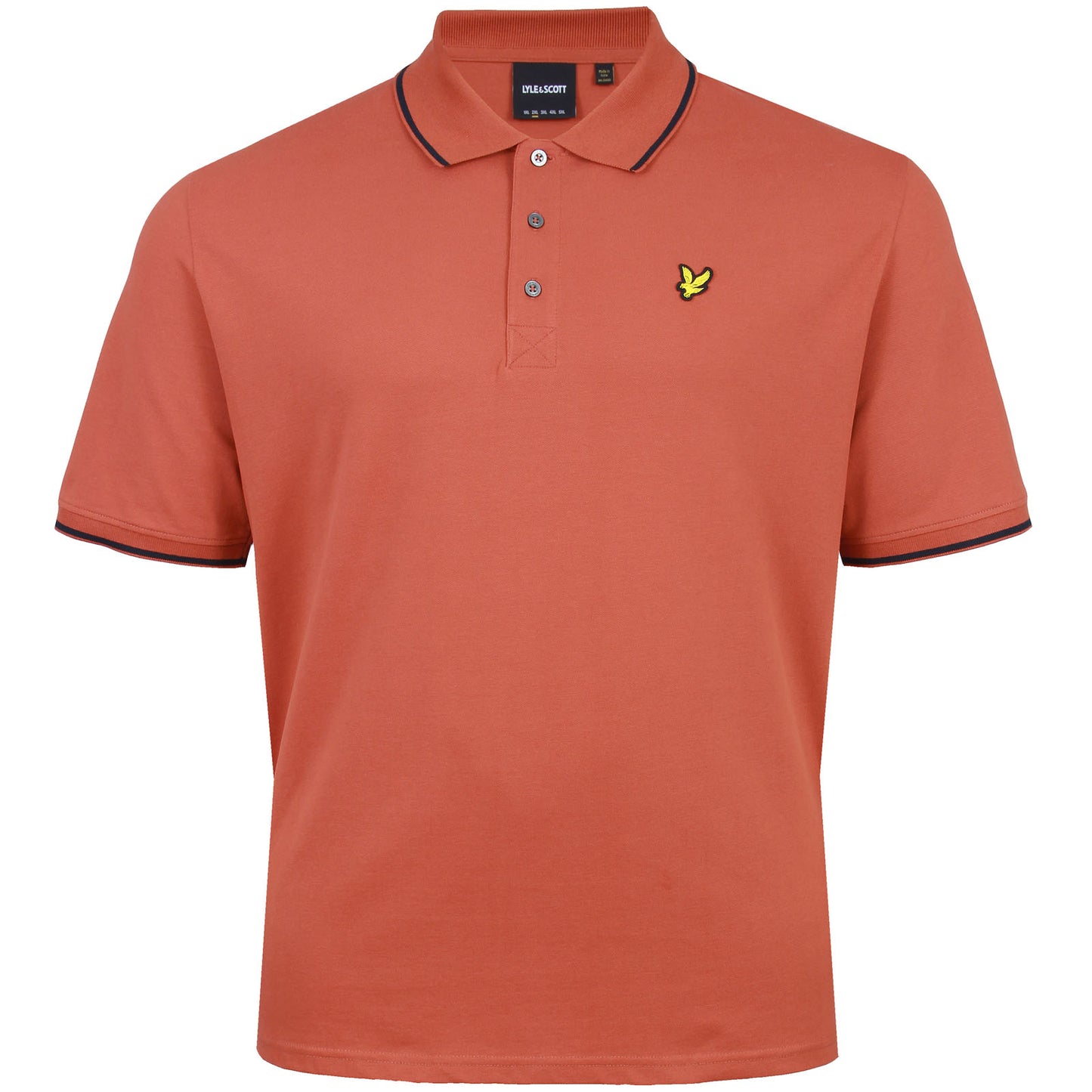Lyle & Scott Plus Size Tipped Polo Shirt Brick