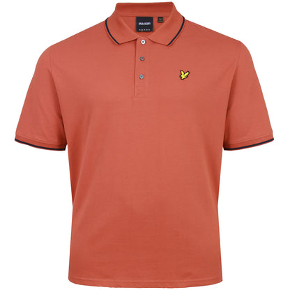 Lyle & Scott Plus Size Tipped Polo Shirt Brick