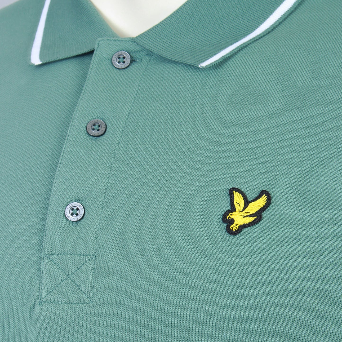 Lyle & Scott Plus Size Tipped Polo Shirt Agave Green