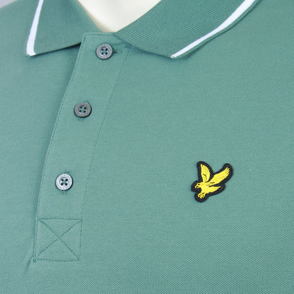 Lyle & Scott Plus Size Tipped Polo Shirt Agave Green