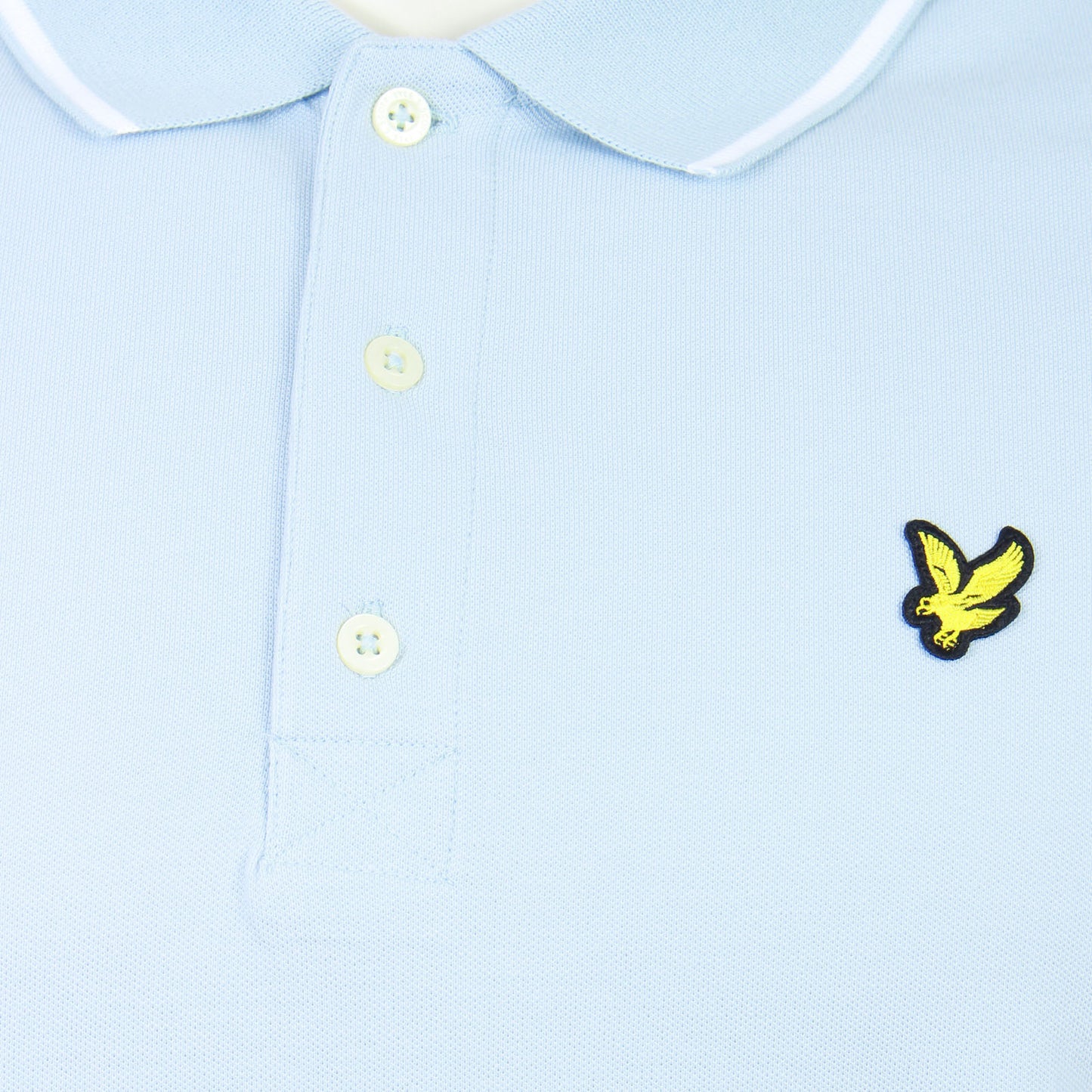 Lyle & Scott Plus Size Tipped Polo Shirt Fresh Water