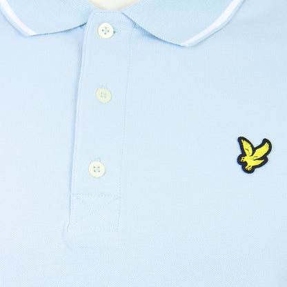 Lyle & Scott Plus Size Tipped Polo Shirt Fresh Water