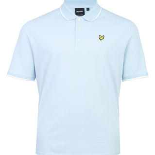 Lyle & Scott Plus Size Tipped Polo Shirt Fresh Water