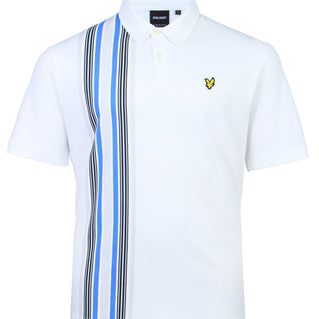 Lyle & Scott Plus Size Deck Stripe Polo Shirt White