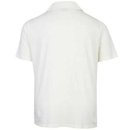 Lyle & Scott Plus Size Linen Revere Collar Polo Natural