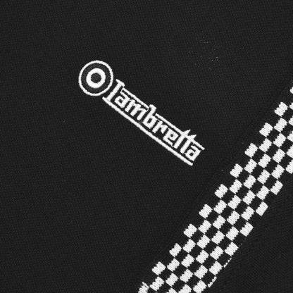 Lambretta Plus Size Two Tone Collar Polo Black