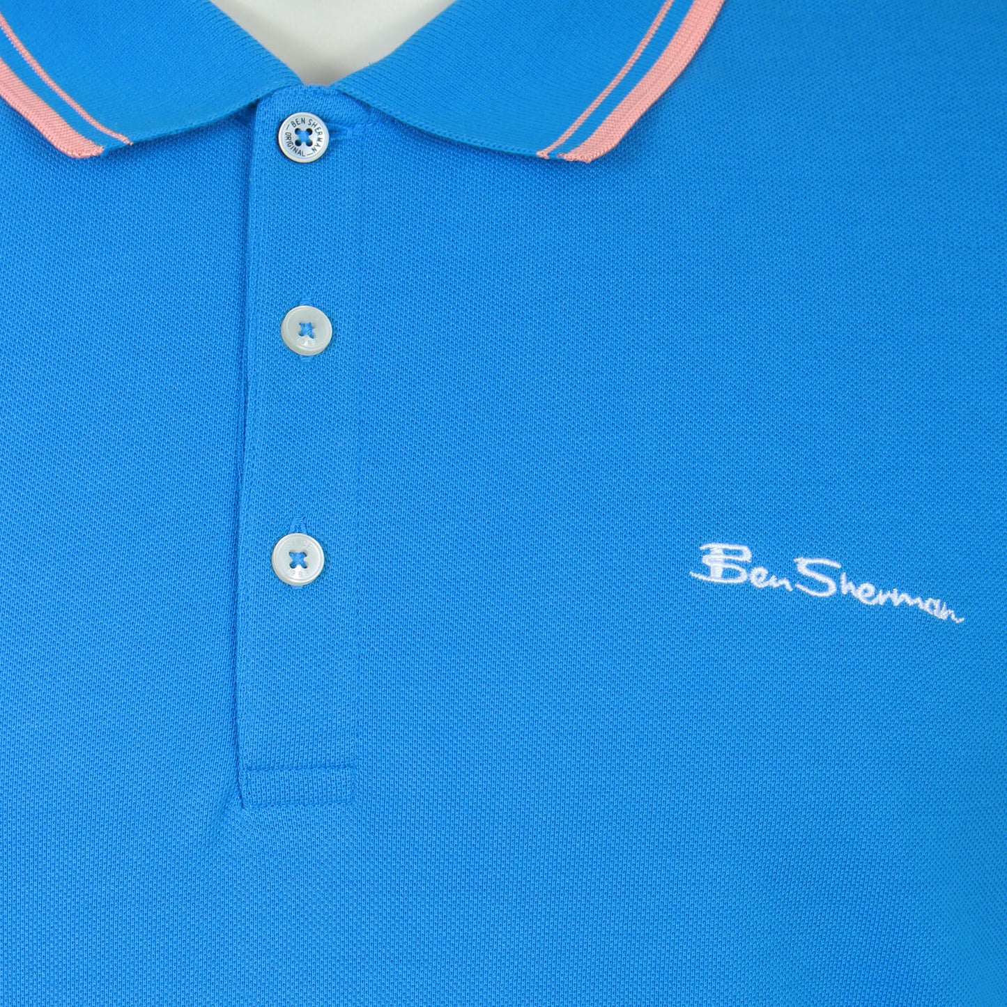 Ben Sherman Plus Size Signature Pique Polo Kingfisher