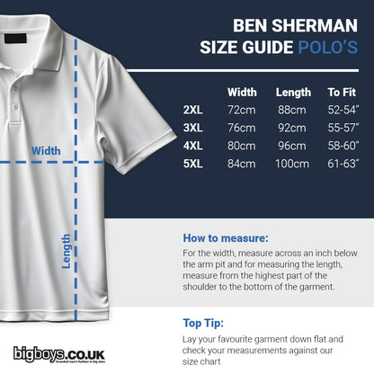 Ben Sherman Plus Size Signature Pique Polo Kingfisher