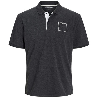 Jack & Jones Plus Size Verner Polo Black Melange