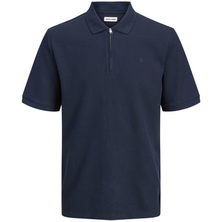 Jack & Jones Plus Size Austin Zip Polo Navy Blazer