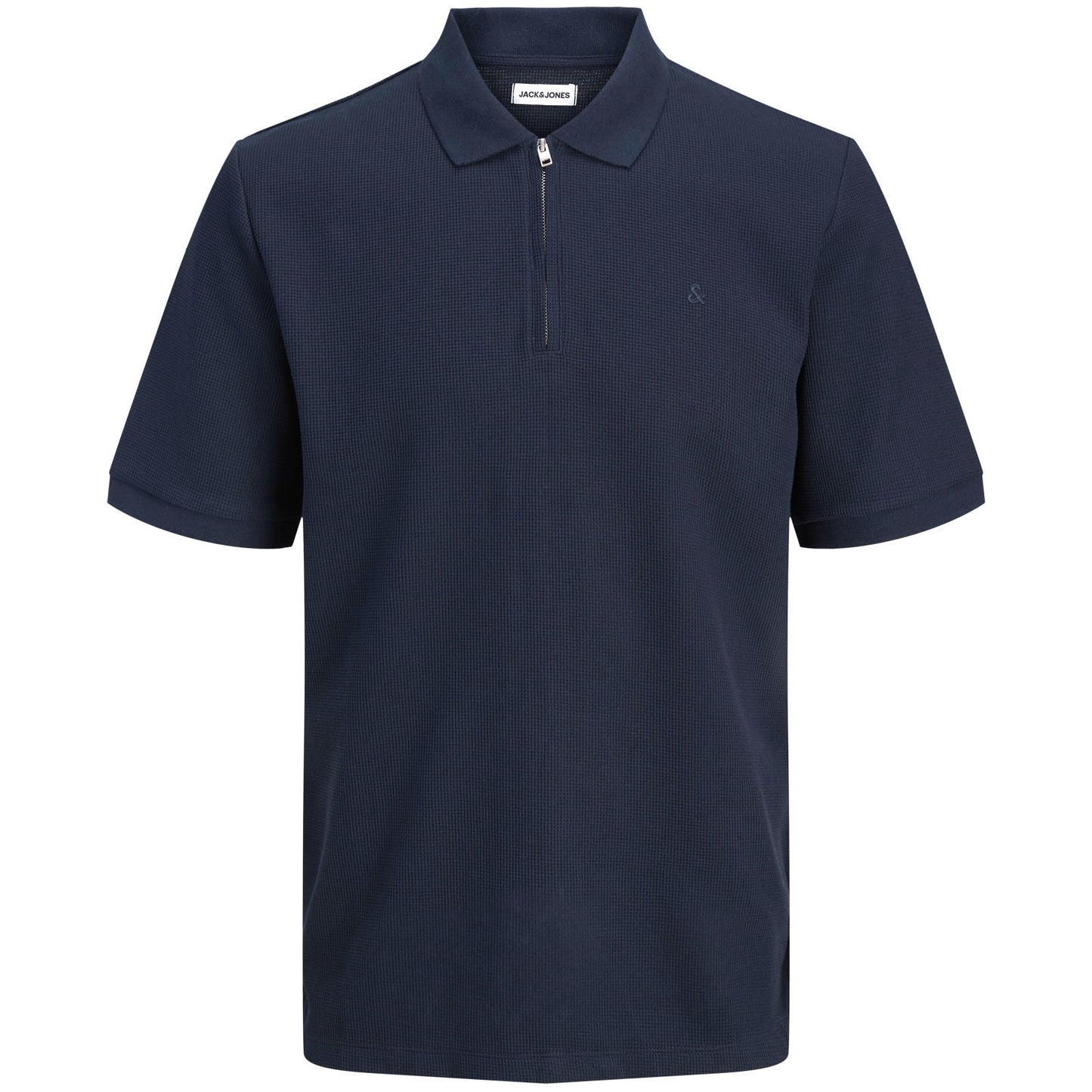 Jack & Jones Plus Size Austin Zip Polo Navy Blazer