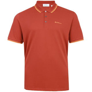 Ben Sherman Plus Size Signature Pique Polo Burnt Orange