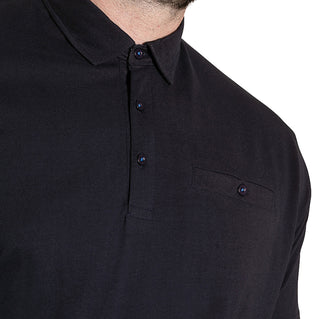 D555 Plus Size Manchester Single Jersey Polo Navy