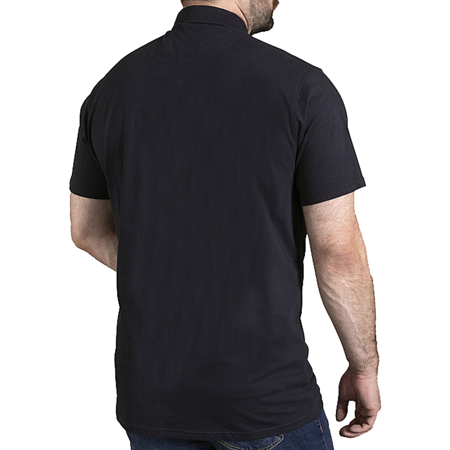 D555 Plus Size Manchester Single Jersey Polo Navy