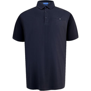 D555 Plus Size Manchester Single Jersey Polo Navy