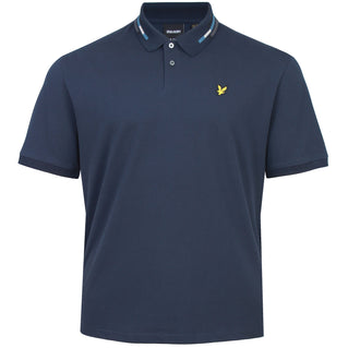 Lyle & Scott Plus Size Striped Tipped Polo Dark Navy