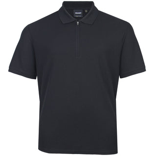 Lyle & Scott Plus Size Ottoman Half Zip Polo Shirt Jet Black