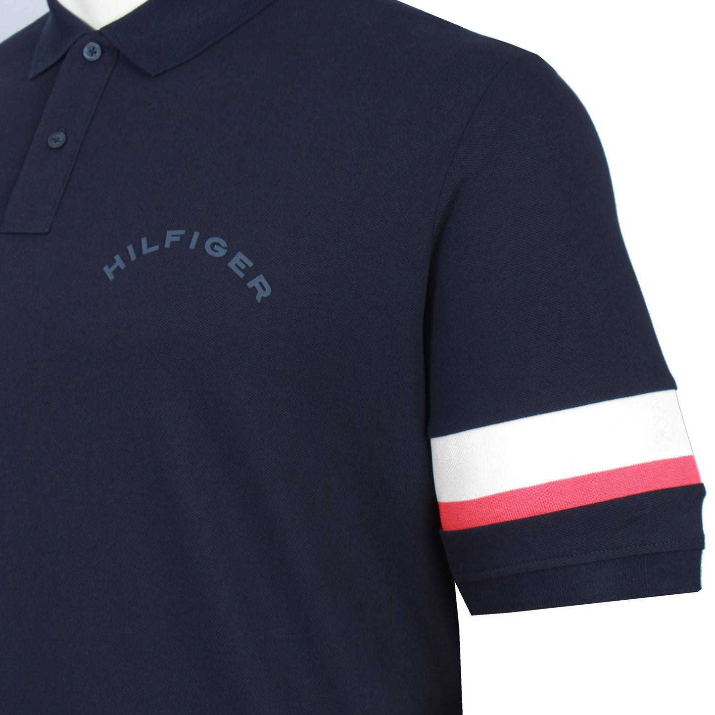 Tommy Hilfiger Plus Size Sleeve Tape Polo Desert Sky