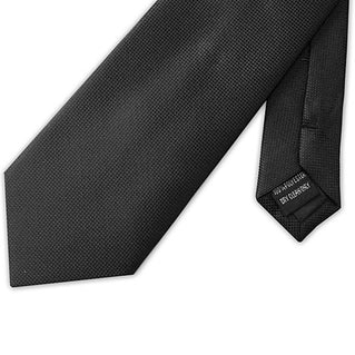 Kensington Micro Grid Woven Xl Poly Tie Black