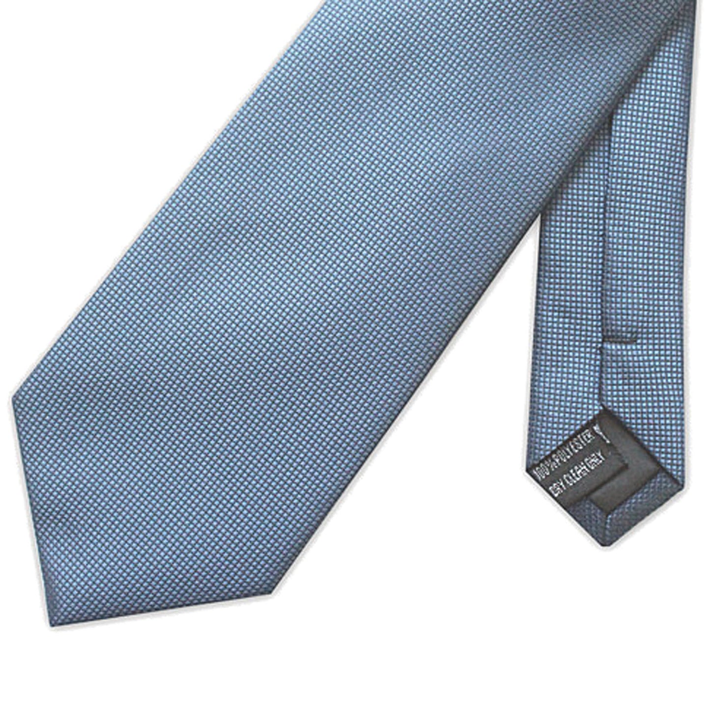 Kensington Micro Grid Woven Xl Poly Tie Blue