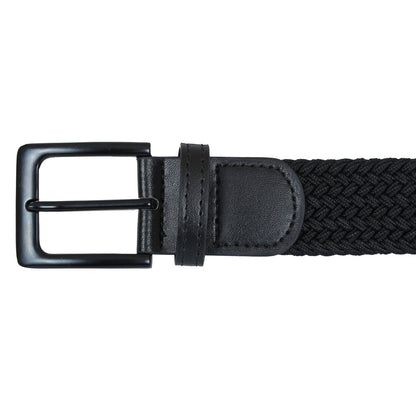 Solid State Plus Size Hilton Stretch Braided Belt Black