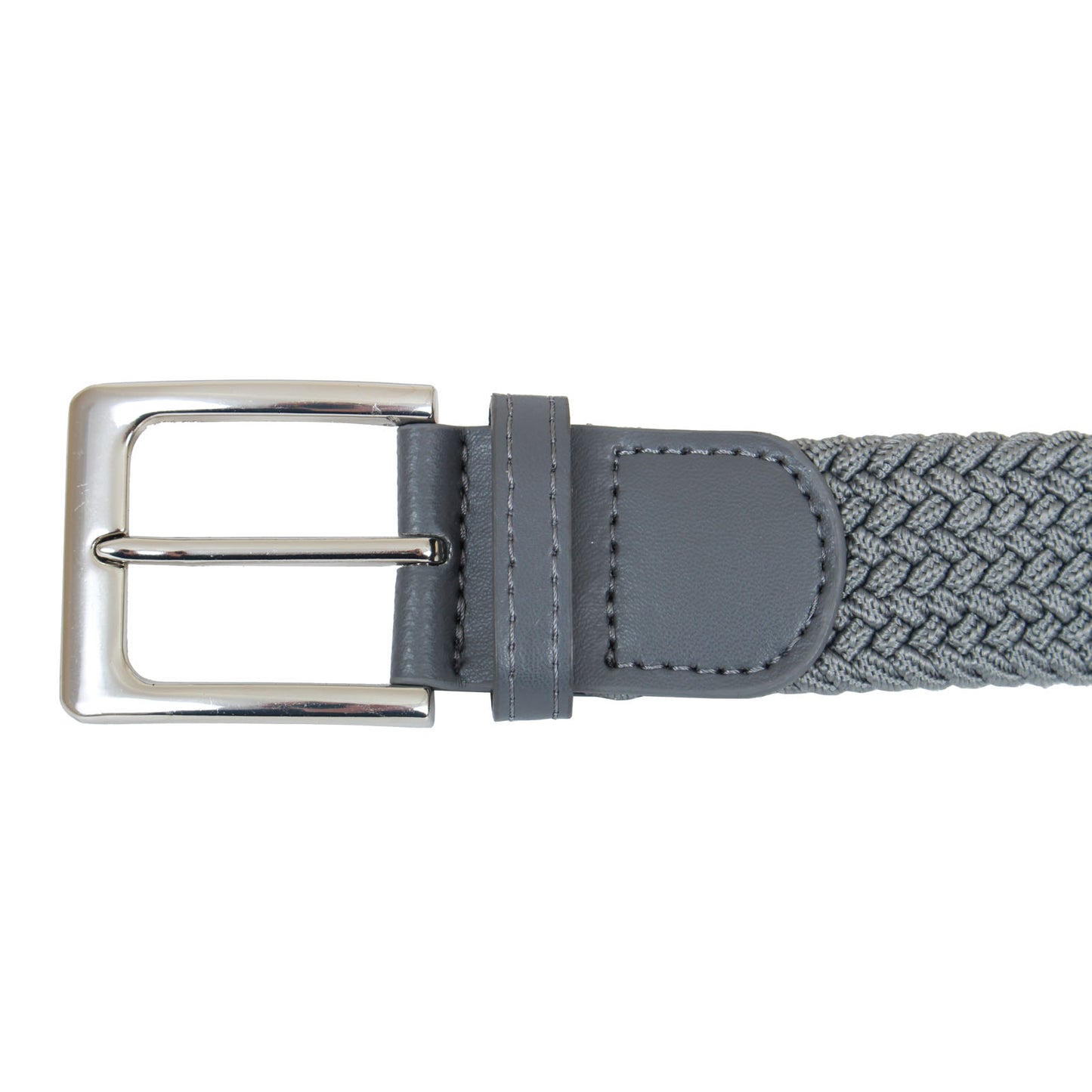 Solid State Plus Size Hilton Stretch Braided Belt Grey