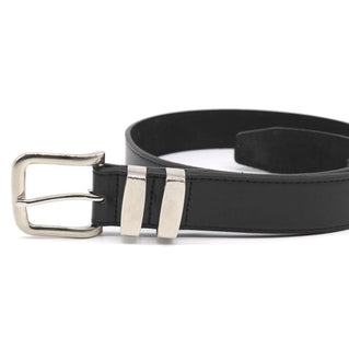 D555 Plus Size Noah Bonded Leather Belt Black