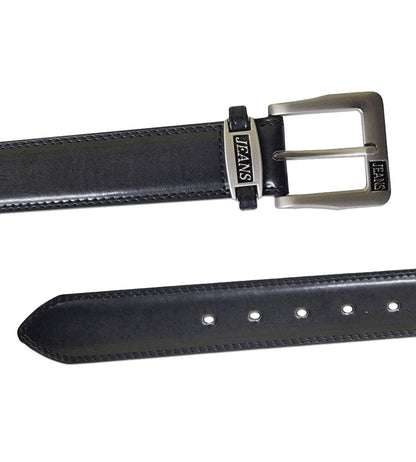 D555 Plus Size Jeans Logo Belt Black