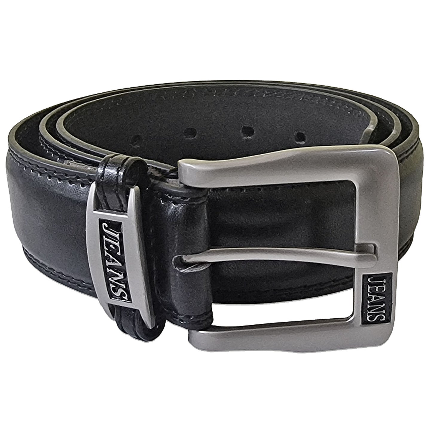 D555 Plus Size Jeans Logo Belt Black