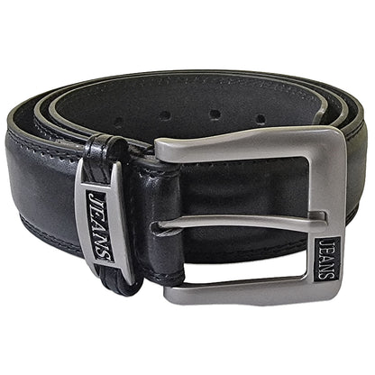 D555 Plus Size Jeans Logo Belt Black