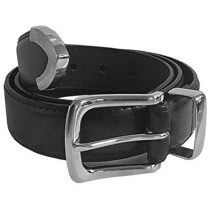 D555 Plus Size Metal Tip End Belt Black