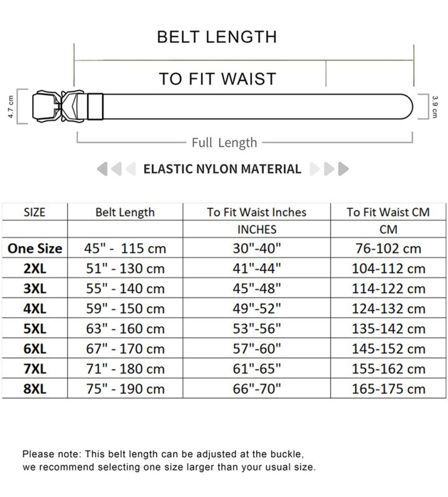 D555 Plus Size Dale Tactical Stretch Webbing Belt Khaki