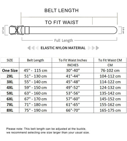 D555 Plus Size Dale Tactical Stretch Webbing Belt Khaki